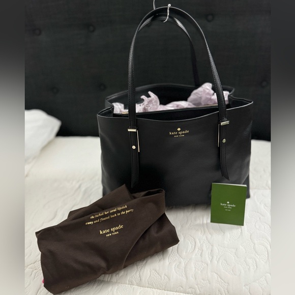 kate spade Handbags - Kate Spade Large Tote Bag Pebbled Leather NWT